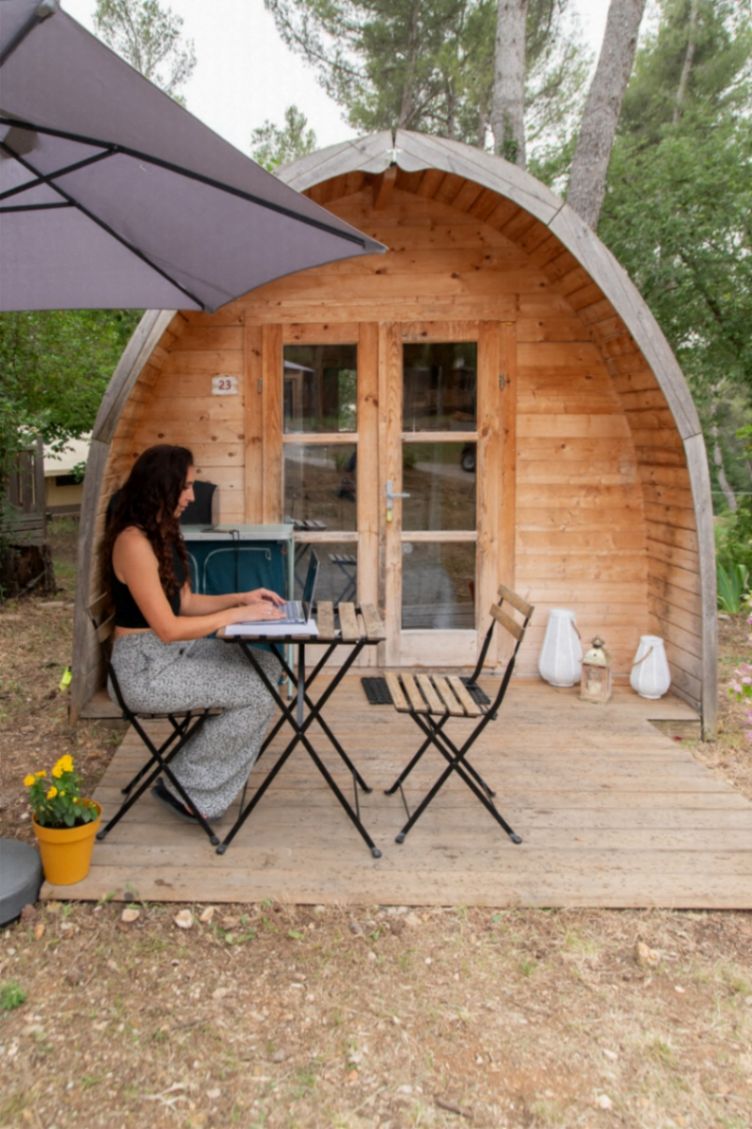 Wooden cabin without bathroom